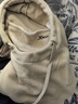 特步（XTEP）秋冬季男女骑行帽子防风围脖防寒面罩保暖加绒头套电动车护脸一体 面罩+围脖+口罩3合1升级款-卡其 实拍图