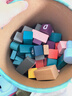 铭塔100粒莫兰迪积木儿童玩具木头木制质拼装大颗男孩女孩生日礼物 实拍图