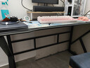 甄严选电脑桌台式电竞桌椅套装组合桌子办公家用桌学习桌书房书桌写字桌 【黑架+黑碳纤纹面】单桌120*60 实拍图