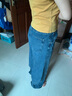 优衣库女装男装宽松廓形牛仔裤/弯刀镰刀裤子25秋冬新款479000 67 海蓝色 25 /160/64A 实拍图