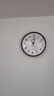 康巴丝（Compas）挂钟客厅钟表 简约钟表客厅石英钟表挂墙时钟 c2877黑色 33.5cm 实拍图