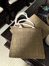 胖袋袋 麻布袋 棉麻亚麻手提袋礼物袋购物袋环保包装袋 30*15*28cm 实拍图
