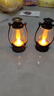 【露营灯】创意复古手提小夜灯网红迷你氛围小马灯桌面摆拍油灯 【黑色+金色】2个装 实拍图