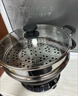 SUOPQER苏泊电炒锅电蒸锅一体电煮锅多功能料理锅电火锅专用锅大容量多功能锅不锈钢蒸笼炖蒸煮涮炒煎一体 【特厚按键款】免开锅+蜂窝不粘锅+精品礼包 30cm双笼【3L适用4-6人】 实拍图