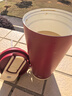 京东京造 保温杯 双饮口咖啡杯【陶瓷内胆-316不锈钢】 红色500ml 实拍图