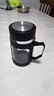 玻璃水杯商务杯大容量男女生带盖泡茶饮水礼品杯家用把手杯 黑色 500ml 1只 实拍图