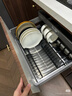 悍高（HIGOLD） 厨房橱柜拉篮碗架抽屉式碗篮加厚304不锈钢底板调味篮双层碗碟篮 700柜2层-L系列套装 实拍图