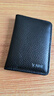 第九城(V.NINE) 卡包名片夹头层牛皮轻薄复古驾驶证皮套银行卡套送老公送男友生日礼物情人节礼物迷你证件包小巧超薄新年礼物男女  黑色 实拍图