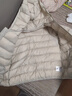 亚瑟士亚瑟士童装25年冬季儿童柔软舒适三防轻薄保暖羽绒服【高充绒量】 奶白色 清洁度1000-鸭绒 150 充绒量88.5g 实拍图