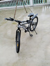 EG7山地自行车成人学生变速越野单车双减震赛车26寸青少年男女 辐条【加厚车轮-加厚车架】黑白 24寸21速【适合：145-165CM】 实拍图