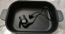 奥克斯（AUX）烤鱼专用锅电烤炉电火锅抗菌长方形电烤锅纸包鱼多用途锅电煮锅多功能煎烤涮一体两用锅烤肉大容量 黑灰/抗菌不粘/2200W速热/8.5L大容量 实拍图