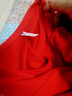 红豆（Hodo）秋衣秋裤女纯棉保暖内衣套装男士圆领本命年全棉中老年打底棉毛衫 女士大红 XL (170) 女士 实拍图