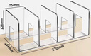 离草透明书立架子桌面书架 书夹桌上书架置物架书架四联书立隔书架立架书挡亚克力 2个装 实拍图
