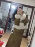 蝶娇诺（DIEJIAONUO）小香风秋冬连衣裙子女装秋冬季新款慵懒风穿搭女毛绒套装气质显瘦 咖色外套+咖色长裙 M 实拍图