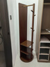 唯博思实木穿衣镜全身镜子落地镜一体家用卧室可旋转衣帽架多功能置物架 胡桃色【B58底盘款48cm】 实拍图