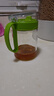 茶花大号带盖玻璃油壶防漏油罐醋壶 酱油瓶调味瓶厨房用品 550ml草绿色(大号1个) 实拍图