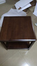 沃木 实木茶几边几角桌角几 实木方几 北欧实木置物花架 美式飘窗桌 下隔方几(胡桃色)【FS-903】 实拍图
