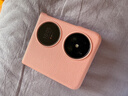 正件适用华为pocket2手机壳Pocket 2宝盒全包保护套折叠屏超薄散热不沾指纹真素皮高端款 女神粉 实拍图