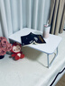 飞旺藤达床上书桌小桌子可折叠小桌板懒人简易床桌笔记本大号大学生宿舍 珍珠白-常规款（平面无卡槽杯托） 60*40*28cm【学习看书玩手机】 实拍图