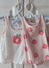 迷你巴拉儿童宝宝网眼背心夏季吸汗透气打底睡衣【2件装】 白红色 【2件装】 100 实拍图