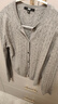 优衣库女装纽花圆领针织开衫/毛衣外套空调衫通勤秋冬新款481477 03 灰色 M 实拍图