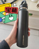 锐虎保温杯大容量男款水杯男士学生户外运动水杯保温杯子无螺纹保冷杯 【316L内胆】星辰黑473ml 实拍图
