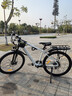 永久锂电池助力电动自行车禧玛诺变速超长续航山地车男女士双碟刹单车 F58-多彩白【10A线碟】27.5寸 实拍图