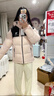 骆驼（CAMEL）【小太阳】户外羽绒服秋冬新款男女加厚保暖羽绒服面包服防泼水 白玉粉/幻影黑，A33CAPN163E XL 实拍图