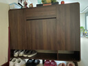 比尔吉沃 实木鞋柜家用门口新中式入户大容量玄关柜一体靠墙门厅柜 胡桃色120*35*101 实拍图