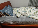 雅鹿·自由自在 老粗布床单1.5x2米床 单双人单件被单宿舍床罩200*230cm灰大格 实拍图
