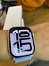 Apple/苹果 Watch Series 10 智能手表GPS款46毫米银色铝金属表壳青云色回环式运动表带MX243CH/B 实拍图