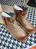 狄德拉真皮厚底马丁靴女2025春秋新款内增高复古英伦风短靴工装大黄靴 咖色加绒内增高 【牛皮+8cm增高 36 (230mm) 标准码数 实拍图