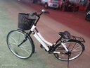 永久自行车成人通勤车女式学生男女士城市单车实心胎复古轻便变速载人 高配-黑色【双层铝轮+密封中轴】 26寸（适合身高155-175） 实拍图
