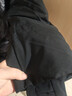 鸭鸭王一博同款312g充绒冰壳系列羽绒服长款男女极寒加厚冬季保暖外套 青光黑色 【男女同款现货速发】 S 实拍图