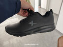 特步运动鞋男鞋跑步鞋冬季加绒皮面防水轻便减震休闲慢跑鞋棉鞋黑色 实拍图