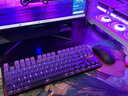 狼蛛（AULA）F87ProV2客制化无线机械键盘电竞游戏专用  蓝牙/2.4G/有线三模连接全键热插拔gasket结构办公键盘 F87 Pro紫晶微光 8000mAh 灰木轴V4 实拍图