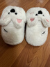 洁丽雅棉拖鞋女士秋冬季外穿可爱居家情侣包跟保暖毛毛绒拖鞋男棉鞋冬天 小狗白 38-39 (适合37-38码) 实拍图