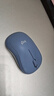罗技（Logitech）M221 轻音鼠标 无线鼠标 办公鼠标 对称鼠标 带无线微型接收器 雾霭蓝 实拍图