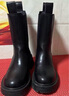 达芙妮厚底短靴女靴马丁靴烟筒靴中筒切尔西靴4622607063黑色（加绒）38 实拍图