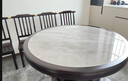 梵宜实木餐桌椅组合 新中式岩板大圆桌带转盘家用8-10人吃饭桌子F339# 1.3m进口岩板餐桌+6椅【送转盘】 紫金檀木 实拍图