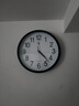 北极星（POLARIS）挂钟时尚创意客厅钟表静音简约石英钟30cm 2842黑色 实拍图