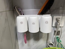 懒角落牙刷置物架卫生间浴室免打孔壁挂式杯子收纳架牙膏漱口杯架 三杯 实拍图