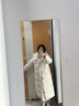 京东京造羽绒服女90鸭绒泡芙春秋2029新款女女士外套 中长款纯净灰M 实拍图