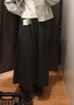 优衣库女装绒面针织喇叭中裙/半身裙裙子481434 57 深橄榄色 S /155/64A 实拍图