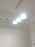 雷士（NVC）雷士照明LED餐吊灯餐厅吧台灯具现代简约铁艺三头吊灯 白色 实拍图