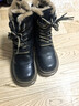 达芙妮秋冬真皮马丁靴女2025最新款厚底增高英伦风短靴加绒加厚雪地靴女 黑卡其【超厚绒】 37 实拍图