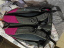 米熙mixi休闲运动双肩包女14英寸电脑包大容量旅行包18吋玫红M5005 实拍图