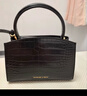 CHARLES&KEITH鳄鱼纹凯莉包手提斜挎婚包包女包生日礼物CK2-50270880-1 Black黑色 S 实拍图