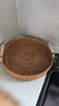 佳亿厨连 日式编织篮家用面包篮藤编托盘下午茶餐具双耳糖果盘水果点心篮 木手柄果篮小号 实拍图