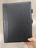 得力（deli）16K100张大号精装活页笔记本子 商务记事本日记本皮面本办公用品黑33050 实拍图